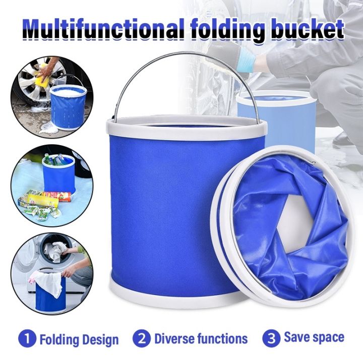 Collapsible Bucket, 5 Gallon Bucket Multifunctional Portable Collapsible  Wash Basin Folding Bucket Water Container Fishing Bucket for Travelling