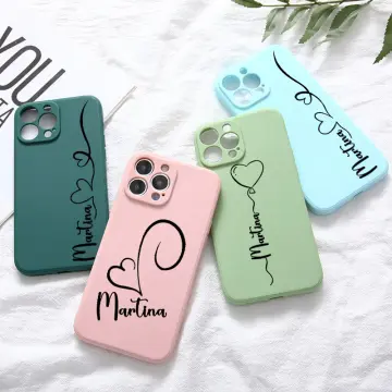 Personalised Name Silicone Phone Case Cover For iPhone XR 11 12 13