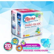 Băng Vệ Sinh Thảo Dược Hoa Cúc Bạc Hà Nyna Hàng Ngày 8 Miếng 1 Dây Gồm 8