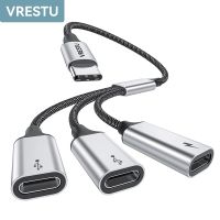 3 In 1 USB C เพื่อ USB 2.0ชนิด C PD60W ข้อมูลได้อย่างรวดเร็วอะแดปเตอร์ OTG ฮับแท่นวางมือถือสำหรับ Pixel6 Ipad Macbook Chromtv