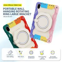 For Honor Pad 8 2022 12 inch HEY-W09 Case Kids Safe PC Silicon Shockproof Pull Ring Stand Tablet Cover