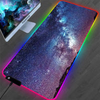 Space RGB Mouse Pad Gaming Accessories Computer Large Mousepad Backlit XXL LED Gamer Mause Carpet 900x400 For CS GO Desk Mat Run