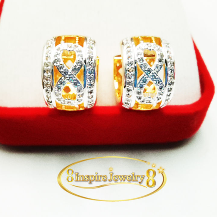 inspire-jewelry-ต่างหูเพชรสวิส-งานจิวเวลลี่-white-gold-plated-diamond-clonning-silver