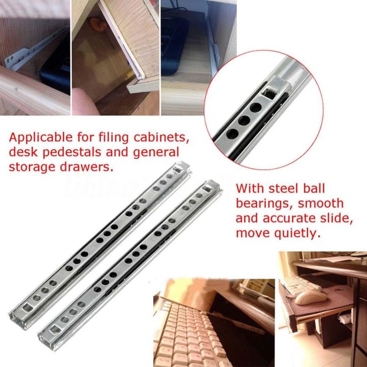1pair-drawer-slide-ball-guide-micro-two-sections-17mm-wide-steel-fold-drawer-steel-ball-slide-rail-furniture-hardware-fittings