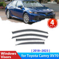 Deflectors สำหรับ Toyota Camry XV70 70 2018 ~ 2023อุปกรณ์เสริม Daihatsu Altis TRD Hybrid รถด้านข้าง Windows Visors Rain Eyebrow Guards