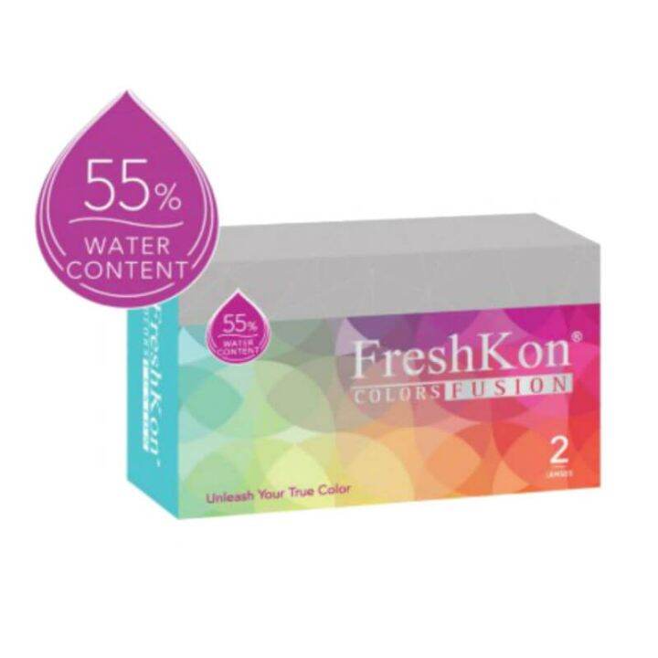 FRESHKON COLORS FUSION MONTHLY COLORED CONTACT LENS 2PC/PK | Lazada