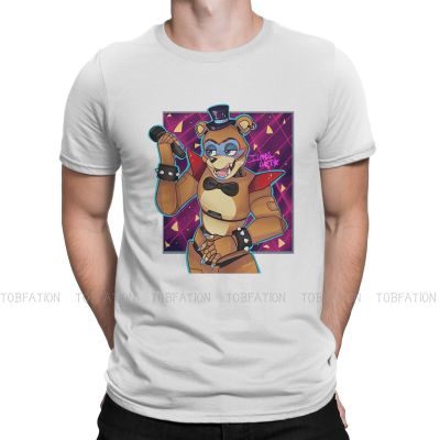 Superstar Hipster Tshirts Fnaf Game Security Breach Male Pure Cotton T Shirt 100% Cotton Gildan