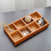 Multi-purpose Wooden Storage Box Creative Desktop 8 Grids Organizer Box Jewelry Toys Potted Plants Container
