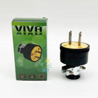 VIVA ปลั๊กยางตัวผู้ 2 ขาแบน 15A 220V