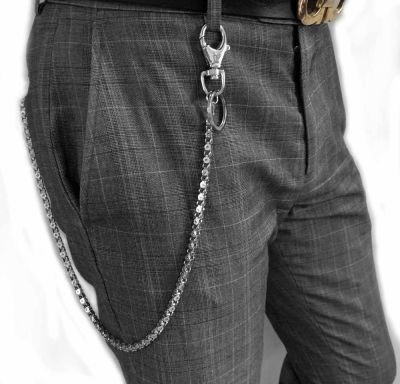 New Stainless steel Pants Trousers Waist Keychain Biker Rock Wallet Chain