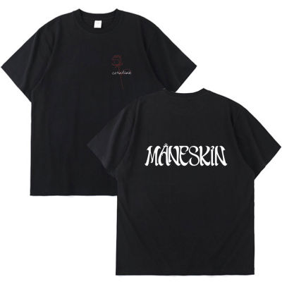 Coraline Maneskin Pirnt T Shirt European and American Fashion Black T-shirt Men Street Hip-hop Youth Short Sleeve Tee Man XS-4XL-5XL-6XL