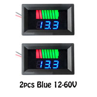 มาตรวัดน้ำมันเชื้อเพลิงยานพาหนะไฟฟ้าทั่วไป2ชิ้น12โวลต์24โวลต์36โวลต์48โวลต์48โวลต์60โวลต์72โวลต์มาตรวัดน้ำมันเชื้อเพลิงแบตเตอรี่ลิเธียม