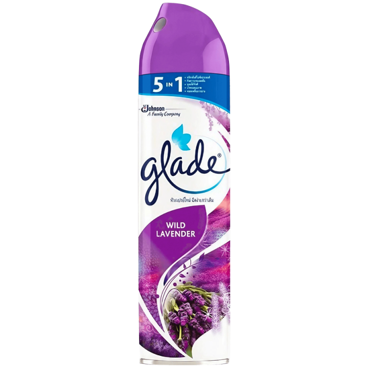 fernnybaby-เกลด-สเปร์-glade-320ml-สเปรย์-ปรับอากาศ-เกรด-ปรับกลิ่น-กลิ่นหอม-เกด-สูตร-ไวลด์-ลาเวนเดอร์-320-มล