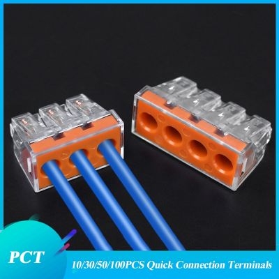 【CW】✓✴  10/30/50/100pcs Wire Wiring Conductor Terminal Block With Lever 102/103D/104D/104/106/108