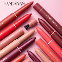 ลิปสติก12สีดินสอเขียนขอบปากลิปคอนทัวร์ไม่โครงแบบแบบไม่เหนียวติดกันน้ำ