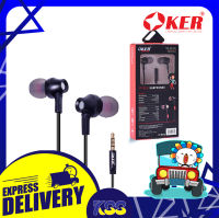 หูฟังมือถือ ราคาถูก เสียงดี Oker Small Talk Stereo Earphones H-122 สีดำคุยรับสายได้