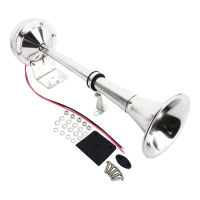 12V Marine Boat Stainless Steel Low Tone Hertz Single Trumpet Horn Mounting Hardware Trumpet Air Horn Truck Lorry Compressor Kit