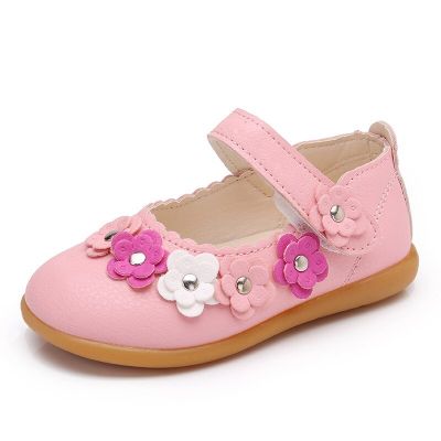 Princess Shoes for Girls Soft Baby PU Leather Infant Cute Toddler Children Kids Party Flower Spring Summer Shoes