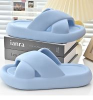 【CC】❈❡  Comwarm Fashion Womens Slippers 2023 Men Sandals Crossover Design Thick Sole Outdoor Beach Flip Flops