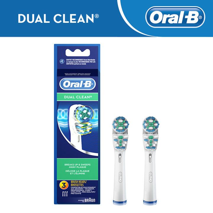 Braun Oral B Dual Clean Replacement Brush Heads EB 417-2 | Lazada PH