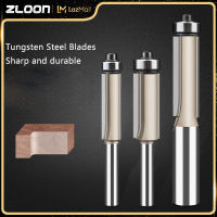 Zloon Flush Trim Router Bits สำหรับไม้1/2 1/4 Shank เครื่องมืองานไม้เครื่องตัดตัดพร้อมแบริ่ง End Mill เครื่องตัด