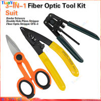 3-in-1 Suit Sell 3 packs Fiber Optic Tool Kit Kevlar s + Double Hole Pliers Stripper + Fiber Optic Stripper CFS-3