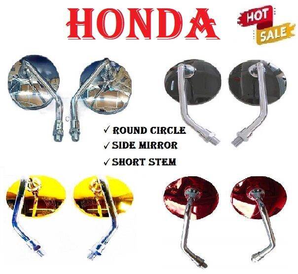 HONDA TMX 155 CIRCLE SIDE MIRROR MOTORCYCLE ROUND TYPE SHORT STEM HIGH