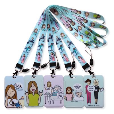 hot！【DT】❇  New Doctor Lanyards ID Badge Holder Card Holders Rope Lanyard Retractable Clip