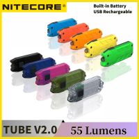 100% original Nitecore TUBE V2.0 55Lumens USB Rechargeable EDC Pocket Flashlight U-Pole Lamp Keychain Light Rechargeable  Flashlights