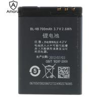 Amorus For Nokia 2630 / 2660 / 2760 / 5000 / 6111 / 7370 / 7373 / N76 / 7070 / 7500 3.70V 700mAh Rechargeable Li-ion Battery (Encode: BL-4B) (without Logo)