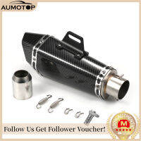 AUMOTOP ท่อไอเสียรถจักรยานยนต์,1.5-2นิ้วท่อไอเสีย Unversal Slip On Silencer สไตล์แฟชั่นท่อท้ายทนอุณหภูมิสูงทดแทนสำหรับรถจักรยานยนต์ยามาฮ่า ATV ZX6R Z900 Z800 R3 R25 R6