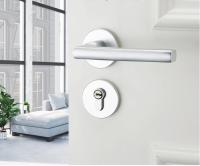 Black and White Aluminum Interior/bedroom Door Handle Mute Door Lock Household Entrance Door Lock Hardware