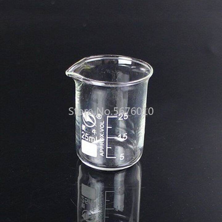 1 Piece 25ml To 2000ml Low Form High Borosilicate Glass Beaker