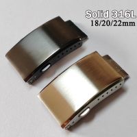 ✸❖ 18mm 20mm 22mm Solid 316L Stainless Steel Watchband Buckle for Seiko Folding Double Push Butterfly Metal Clasp Watch Accessories