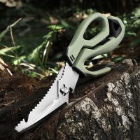 【LZ】 Multifunction Tactical Scissors Survival Gear Camping Equipment Steel Kitchen Scissors Fish Cutter Pruning Shears Hand Tools