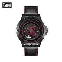 Lee นาฬิกาข้อมือ Metropolitan LES-M55DBL1-14 แบรนด์แท้ USA สายหนังสีดำ กันน้ำ ระบบอนาล็อก สไตล์ไอเท็มของคนรุ่นใหม่