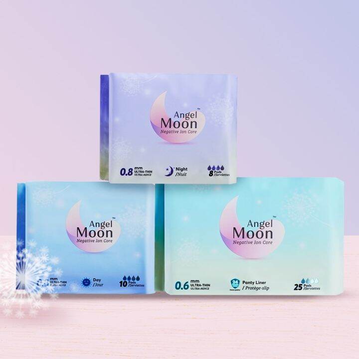 Angel Moon/Angels Secret Anion Sanitary Napkin / 天然负离子防菌卫生棉 ( 11 Packs