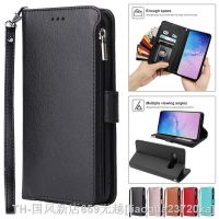 【LZ】❍✸▬  Flip Leather Case For Samsung Galaxy S10 S21 S20 FE S8 S9 Plus Zipper Wallet Card Cover for Samsung Note 20 Ultra 10 Lite Etui