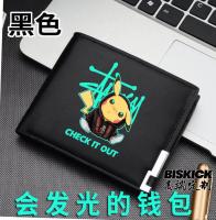 Mens Wallet Male Short Version Drivers License Wallet Young Student Korean Style Personalized Small Wallet Luminous Pikachu Trendy 【OCT】