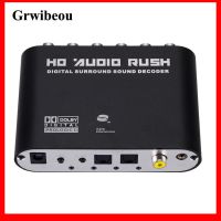 GRWIBEOU Digital to Analog 5.1 channel Stereo AC3 Audio Converter Optical SPDIF Coaxial AUX to 6 RCA Sound Decoder Amplifier