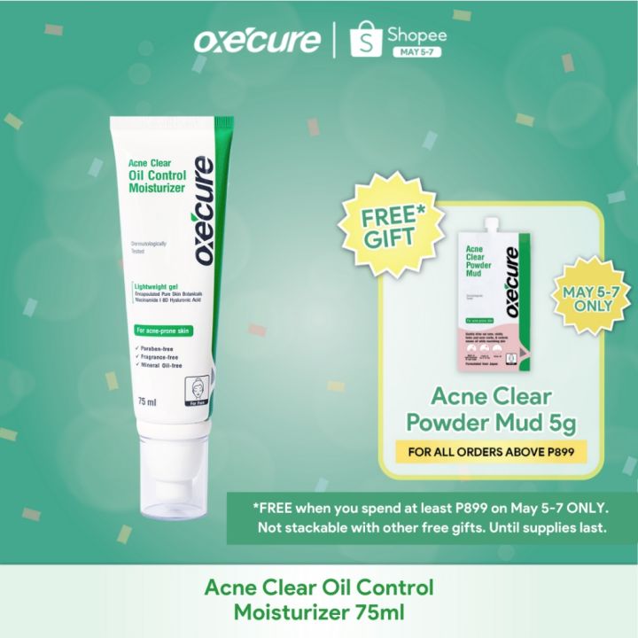 Oxecure Acne Clear Oil Control Moisturizer 75ml Lazada Ph 7842