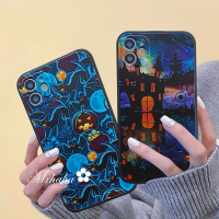 เคสฮาโลวีนสำหรับ Huawei Y9s Y9 Y7A ชั้นหนึ่ง Y6P 3i Nova 4e 7i Y70 Y90 6 7 8 9 10 Pro P30 P40 P50 Mate 30 40 50 Pro เคสโทรศัพท์ TPU ขอบตรงที่ป้องกันซิลิโคนฝาหลัง