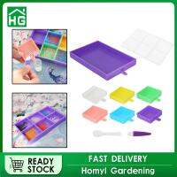 Homyl ถาดสีเพชรอุปกรณ์เสริมภาพวาดประดับเพชรเครื่องมือจัดเก็บของความจุขนาดใหญ่แปรงภาพวาดเพชรงานฝีมือ DIY