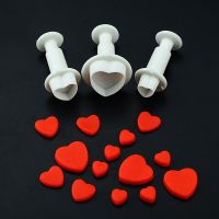 3ชิ้น/เซ็ต Love Plunger Cutter Mold Sugar Craft Fondant เค้กตกแต่ง Diy Baking Tool