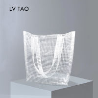 PVC Transparent Clear Summer Tote Pool Beach Viny Bag Minimalist Vacation Shopping Clear Tote Bag Gift for Her