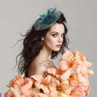 ETEREAUTY Fascinator Hat Tea Party Hat Fascinator ตาข่ายผู้หญิงผู้หญิง Fascinator สำหรับงานแต่งงาน