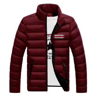 2021 New Mens Martini Racing Printing Winter Thicken Fashion Zipper Jackets Warm Slim Casual Cotton Harajuku Sportswear Coats