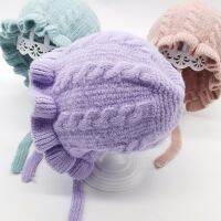 ♕ babyme ღ Topi Bonnet Model Ruffle Casual untuk Bayi Perempuan