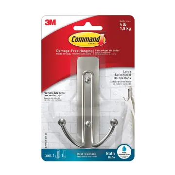 Command Bath Shower Caddy 1 Satin Nickel 4 Strips 6.5 Lbs Rust Resistant  Hanger for sale online