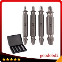 Double Side Drill Out Damaged Screw Extractor Drill Bits Out Remover Broken Bolt Stud Removal Tool Kit 4pcs 1 2 3 4 With Case